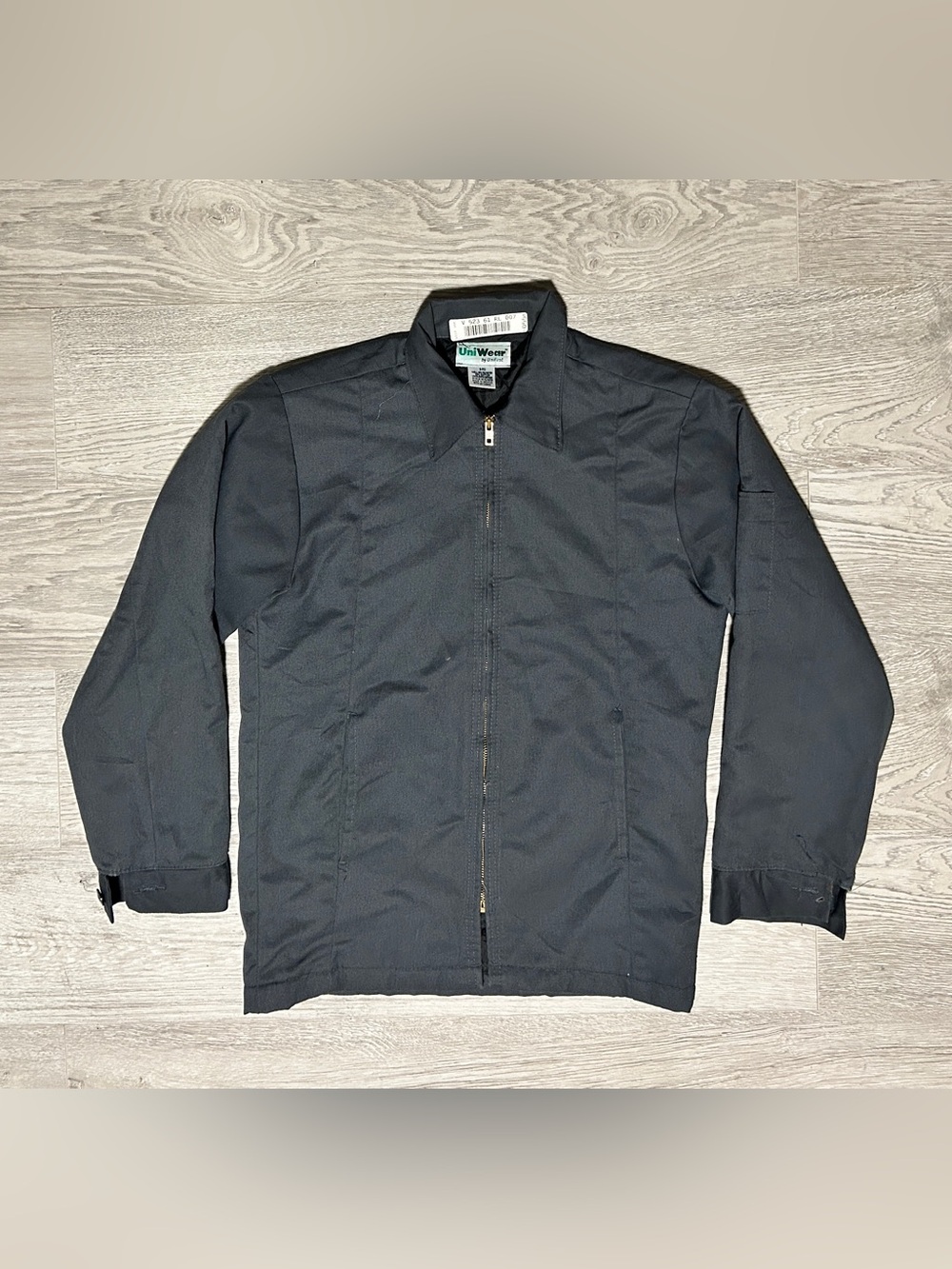 Uni-Wear Men's Grey Zip-Front Work Jacket